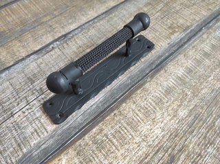 Hand Forged Rustic Door Handle: Medieval Gate Hardware