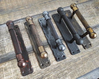 Hand Forged Rustic Door Handle: Medieval Gate Hardware