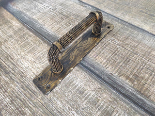 Hand Forged Metal Barn Door Handle: Rustic Medieval Decor