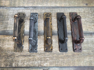 Hand Forged Metal Barn Door Handle: Rustic Medieval Decor