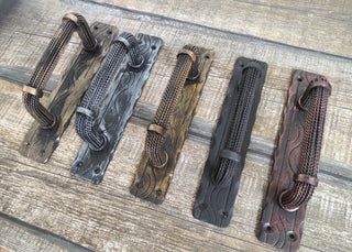 Hand Forged Metal Barn Door Handle: Rustic Medieval Decor