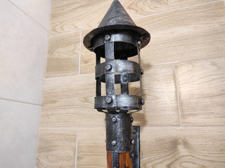 Handmade Forged Viking Torch Sconce: Medieval Wall Lantern