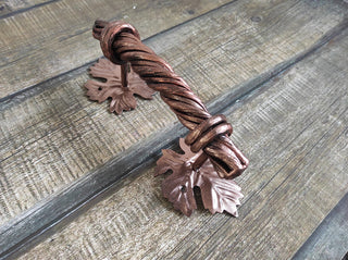 Hand Forged Iron Door Handle: Rustic Barn Decor