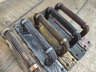 Hand Forged Metal Barn Door Handle: Rustic Medieval Decor