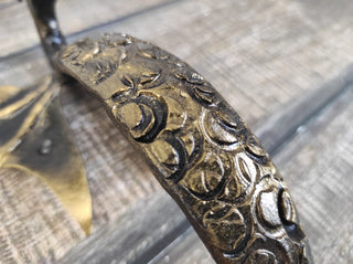 Hand Forged Dragon Door Handle: Wrought Iron Barn Decor