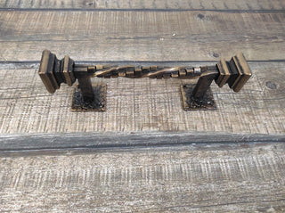 Hand Forged Iron Door Handle: Rustic Barn Door Decor