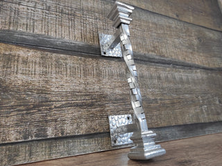 Hand Forged Iron Door Handle: Barn Door Decor (10.20" Long)