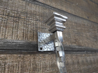 Hand Forged Iron Door Handle: Barn Door Decor (10.20" Long)
