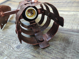 Medieval torch, wrought iron sconce