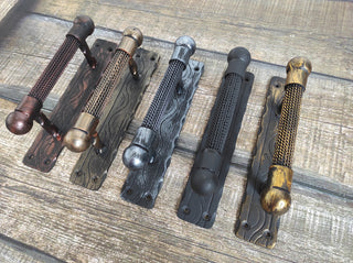 Hand Forged Rustic Door Handle: Medieval Gate Hardware