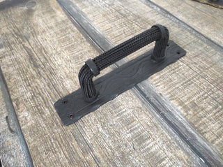 Hand Forged Metal Barn Door Handle: Rustic Medieval Decor