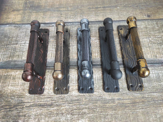 Hand Forged Rustic Door Handle: Medieval Gate Hardware