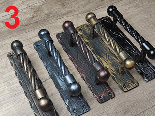 Barn door handles, door handles. Rustic, medieval hand forged handle