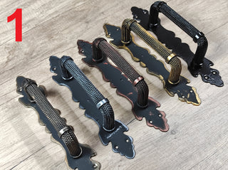 Hand Forged Steel Barn Door Handle: Rustic Medieval Style