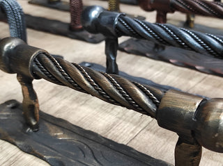 Barn door handles, door handles. Rustic, medieval hand forged handle