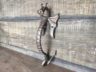 Dragon door handle, door handle, metal handle, barn door handle, hand forged handle