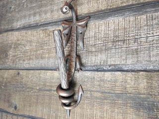 Dragon door handle, door handle, metal handle, barn door handle, hand forged handle