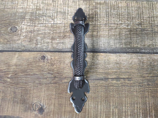 Hand Forged Rustic Gate Handle: Medieval Style Iron Door Pull