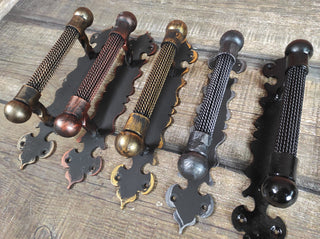Hand Forged Rustic Door Handle: Medieval Gate Hardware