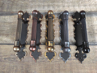 Hand Forged Rustic Door Handle: Medieval Gate Hardware