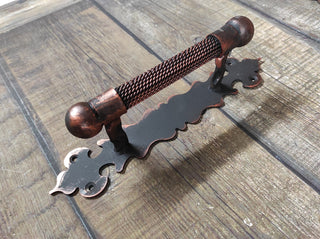 Hand Forged Rustic Door Handle: Medieval Gate Hardware