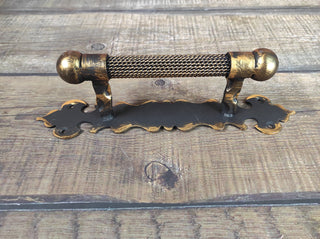 Front door handle, gate handle. Rustic, medieval hand forged handle