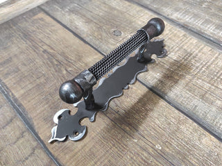 Hand Forged Rustic Door Handle: Medieval Gate Hardware