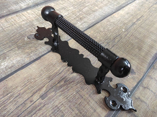 Hand Forged Rustic Door Handle: Medieval Gate Hardware