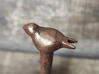 Forged Metal Bird Hairpin: Handmade Iron Hair Accessory