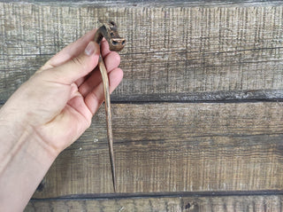 Forged Metal Dragon Hairpin: Handmade Iron Hair Accessory