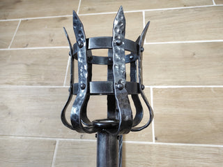 Medieval torch, wrought iron sconce