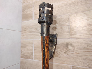 Handmade Forged Iron Wall Sconce Candle Holder: Medieval Torch