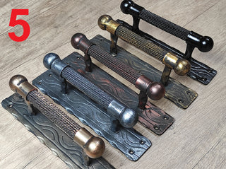 Barn door handles, door handles. Rustic, medieval hand forged handle