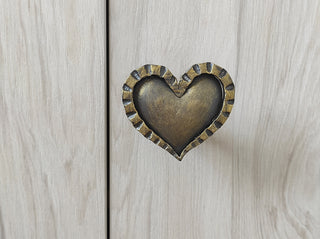 Hand Forged Heart Door Handle: Rustic Barn Decor