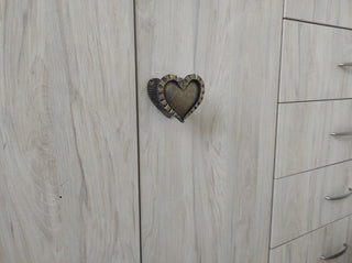 Hand Forged Heart Door Handle: Rustic Barn Decor