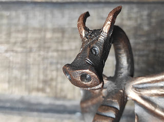 Hand Forged Dragon Door Handle: Metal Barn Door Hardware
