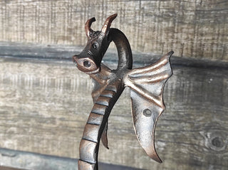 Hand Forged Dragon Door Handle: Metal Barn Door Hardware