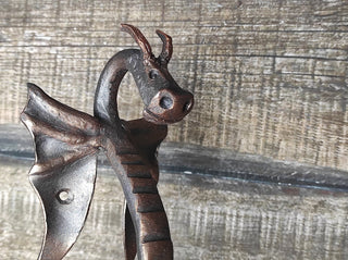 Hand Forged Dragon Door Handle: Metal Barn Door Hardware