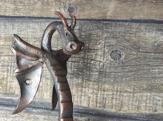 Hand Forged Dragon Door Handle: Metal Barn Door Hardware