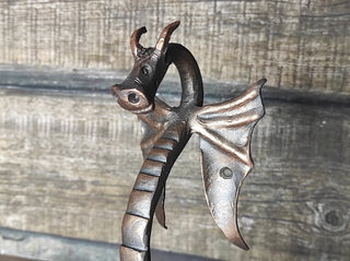 Dragon door handle, door handle, metal handle, barn door handle, hand forged handle