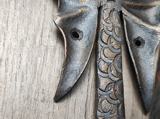 Hand Forged Dragon Door Handle: Metal Barn Door Hardware