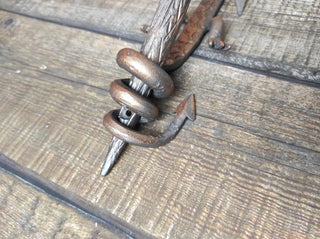 Hand Forged Dragon Door Handle: Metal Barn Door Hardware