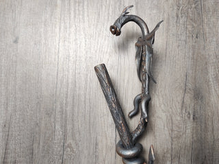 Hand Forged Dragon Door Handle: Metal Barn Door Hardware