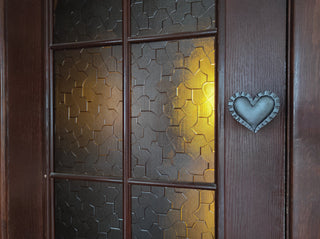 Hand Forged Heart Door Handle: Metal Barn Decor