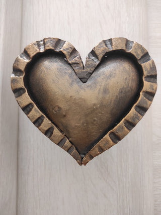 Hand Forged Heart Door Handle: Rustic Metal Decor