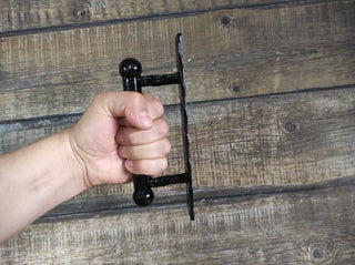Hand Forged Barn Door Handle: Rustic Medieval Style