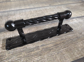 Hand Forged Barn Door Handle: Rustic Medieval Style