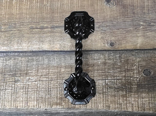 Hand Forged Barn Door Handle: Rustic Medieval Style
