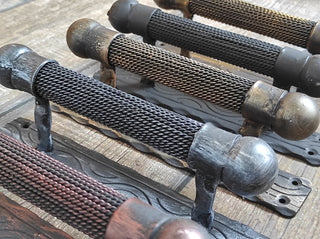 Hand Forged Barn Door Handle: Rustic Medieval Metal Decor