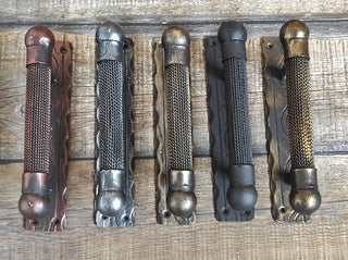 Hand Forged Barn Door Handle: Rustic Medieval Metal Decor